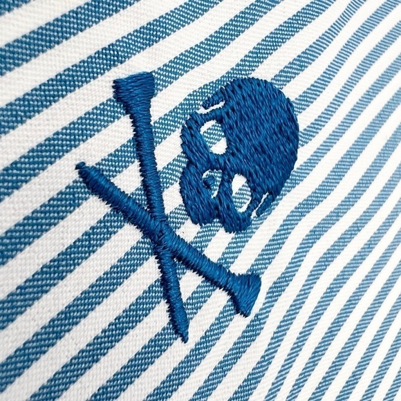 G/Fore Striped Button Down Slim Fit Shirt Men’s Medium Blue & White New NWT - Picture 8 of 10